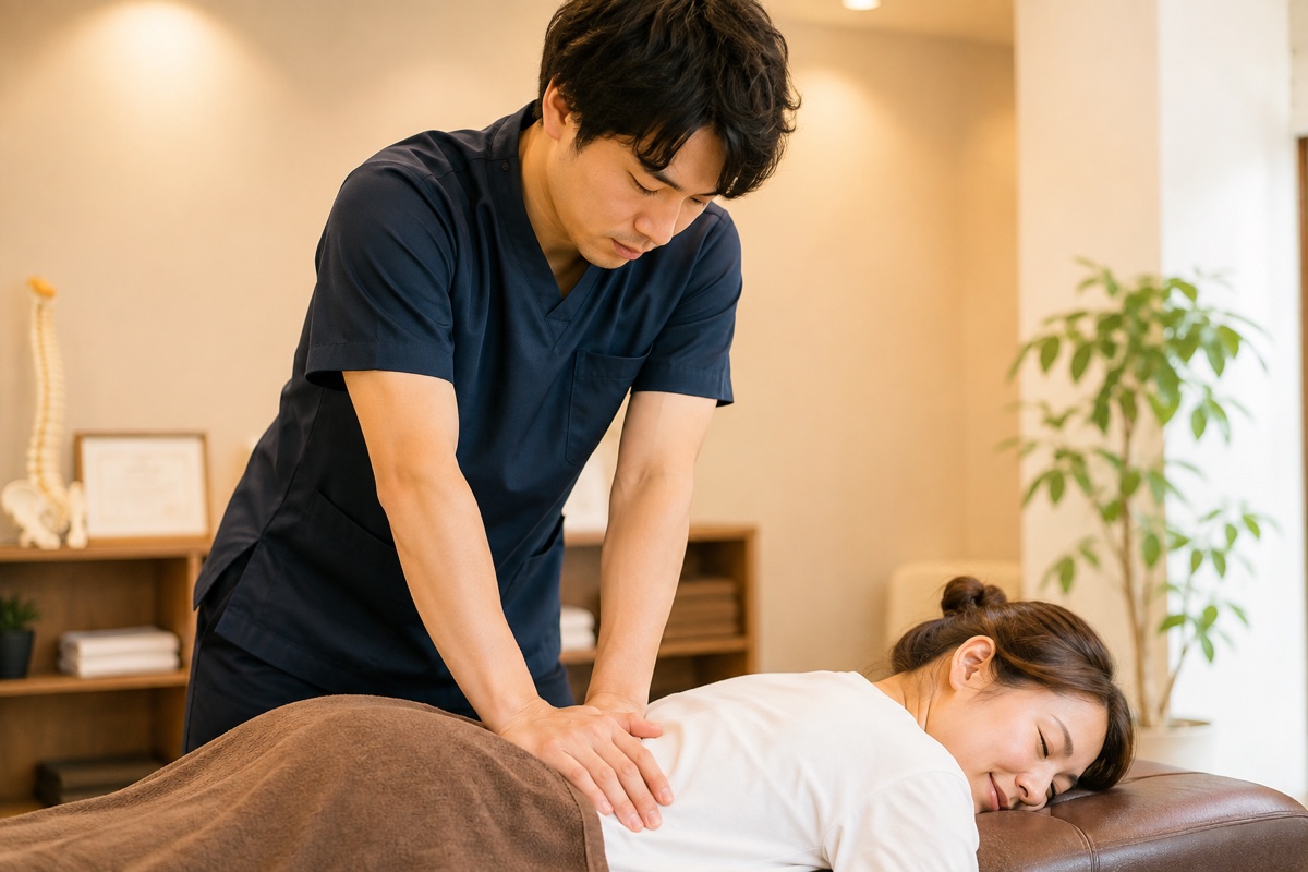 整体院で施術を受けるお客様のイメージ